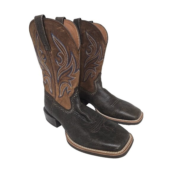 Ariat Other - Ariat Men's Sport Knockout Soft Toe Western Work Boot 10033982 Brown Size 8D